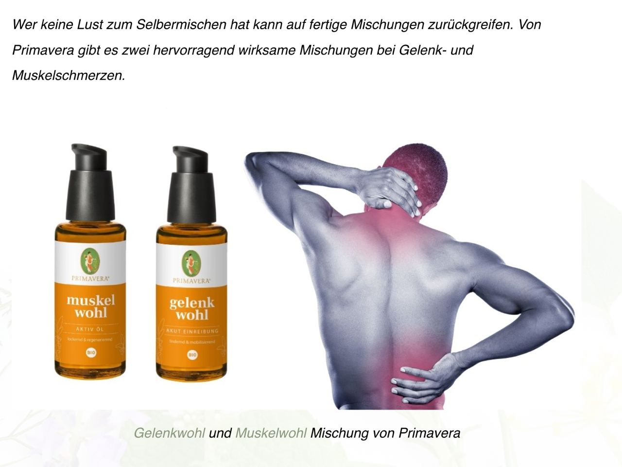 Muskelwohl Gelenkwohl ViVere Aromapflege