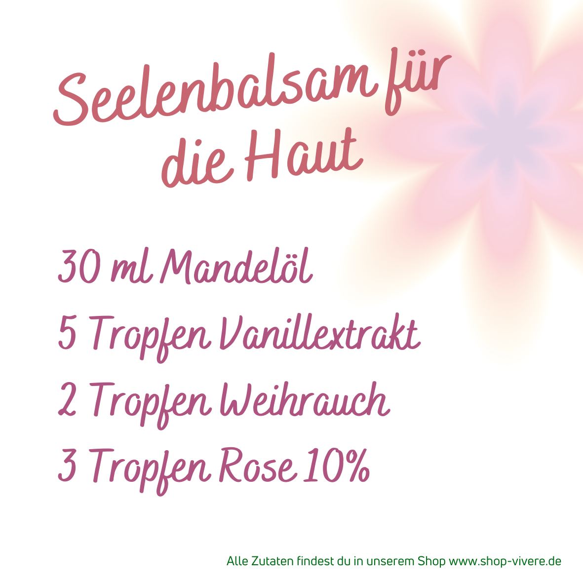 Rezept Seelenbalsam Fuer Die Haut ViVere Aromapflege