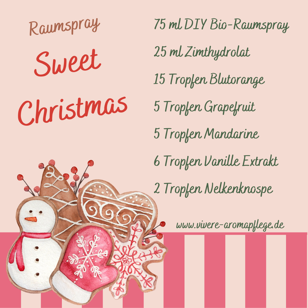 Rezept Raumspray Sweet Christmas ViVere Aromapflege
