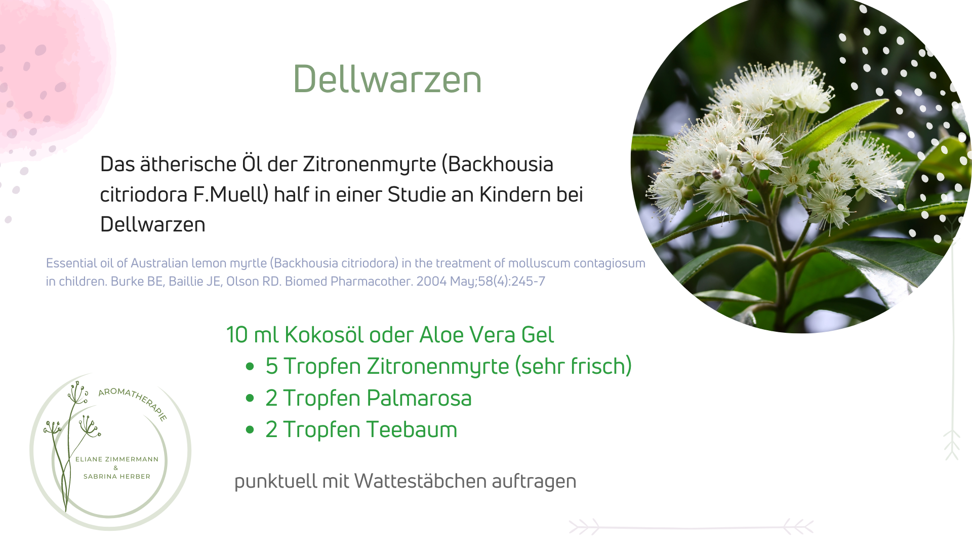 Aromatherapie bei Dellwarzen