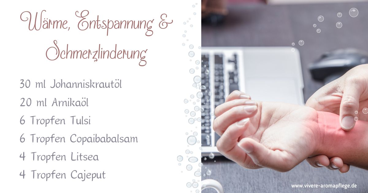 Knie, Ellenbogen, Karpaltunnelsyndrom: Funktionsfähige Gelenke und entspannte Muskeln dank ätherischer Öle